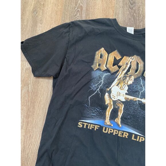 ACDC Stiff Upper Lip Album Cover Men's T Shirt Rock Band Concert Tour Merch - Picture 3 of 5